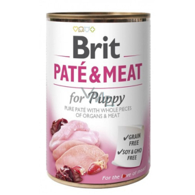 Brit Paté & Meat Chicken and turkey pure meat paté Complete food for puppies of all breeds 400 g