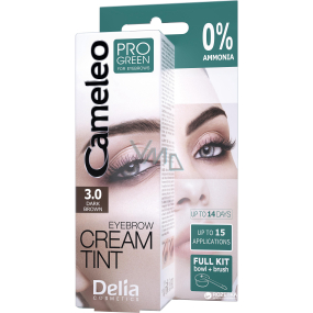 Delia Cosmetics Cameleo Progreen cream professional eyebrow color, ammonia-free 4.0 Brown - brown 15 ml