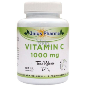 Uniospharma Vitamin C 1000 mg Time Released dietary supplement for increased physical activity, contributes to the normal function of the immune system 100 tablets