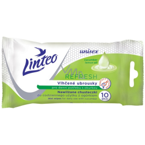 Linteo Refresh for daily use with cucumber unisex wet wipes 10 pieces