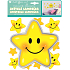 Self-adhesive wall lamp illuminated LED star 18 cm
