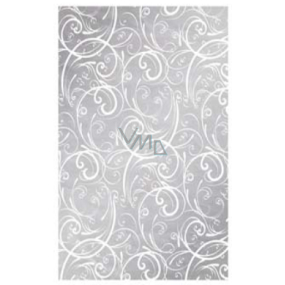 Ditipo Gift wrapping paper 70 x 200 cm Luxury silver white lines