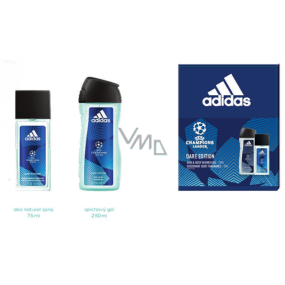 Adidas UEFA Champions League Dare Edition VI perfumed deodorant glass for men 75 ml + shower gel 250 ml, cosmetic set