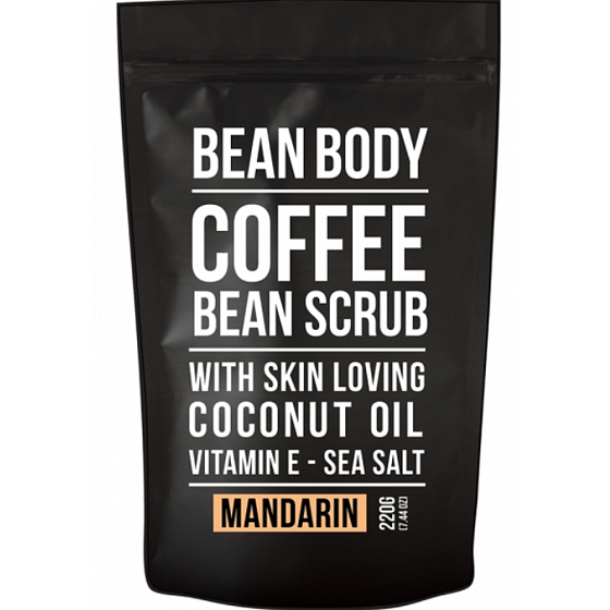 Bean Body Manuk Mandarin body peeling from coffee beans for men 220 g