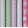 Zöwie Gift wrapping paper 70 x 150 cm Christmas Delicate and Dreamy purple with silver stars