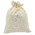 Fabric bag with silver angel 27 x 36 cm