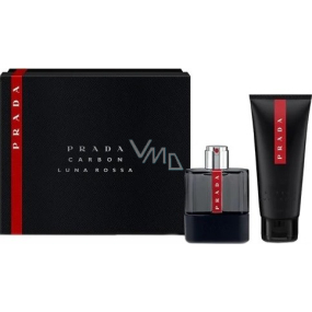 Prada Luna Rossa Carbon eau de toilette for men 50 ml + shower gel 100 ml, gift set