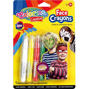 Colorino Face Paint Ultra Soft in Holder 5 Colors 12 Pieces