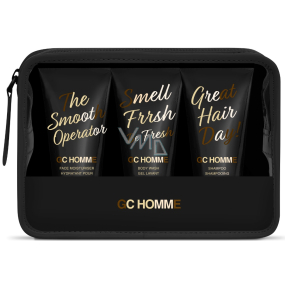 Grace Cole GC Homme cleansing gel 50 ml + shampoo 50 ml + bath foam 100 ml + toiletry bag, cosmetic set for men