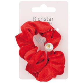 Richstar Accessories Velvet hair elastic with pearl, red