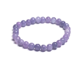 Angelit purple bracelet elastic natural stone, ball 6 mm / 16 - 17 cm, peace stone