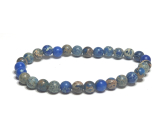 Jasper / Regalite Imperial sea sediment blue bracelet elastic mixed mineral, ball 6 mm / 16 - 17 cm