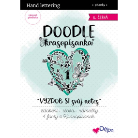Ditipo Krasopísanka Doodle - Decorate your notebook 1 pre-printed Czech words to practice 36 pages