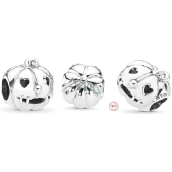 Charm Sterling silver 925 Haunted pumpkin, Halloween bracelet bead