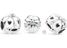 Charm Sterling silver 925 Haunted pumpkin, Halloween bracelet bead