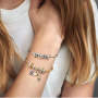 Sterling silver 925 Alphabet letter P, bead for bracelet