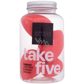 Gabriella Salvete Take Five soft sponge for comfortable make-up application red 5 pieces