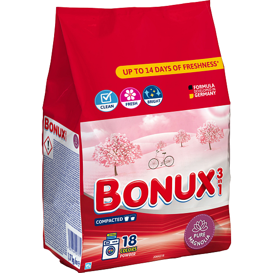 Bonux washing powder Color Pure Magnolia 1.17 kg, 18 doses
