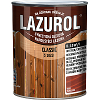 Lazurol Classic S1023 thin-layer wood staining glaze with oil content, 0080 mahogany, 750 ml