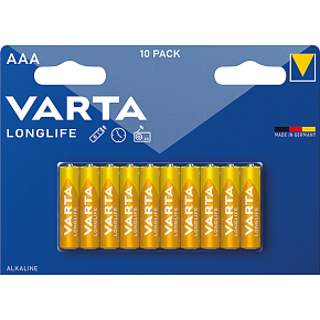 Varta Longlife AAA Alkaline Batteries, 10 pcs