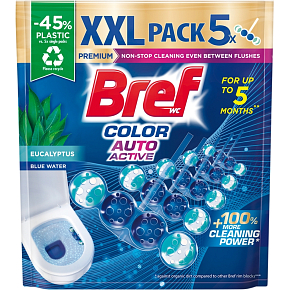 Bref WC Block Color Auto Active Eucalyptus, 5 × 50 g