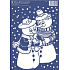 Window foil without glue white snowmen 50 x 35 cm 1 piece