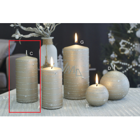 Lima Galaxy candle champagne cylinder 60 x 120 mm 1 piece
