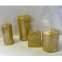 Lima Alfa Candle Gold Cube 65 x 65 mm 1 piece