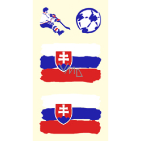 Arch Tattoo decals for face and body Slovakia flag 1 motif