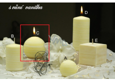 Lima Wellness Vanilla aroma candle ball 80 mm 1 piece