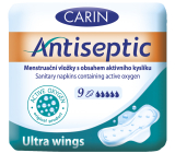 Carin Antiseptic Ultra Wings sanitary pads with wings with an active oxygen content of 9 pieces