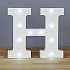Nekupto Wooden LED letter H decoration 16 cm