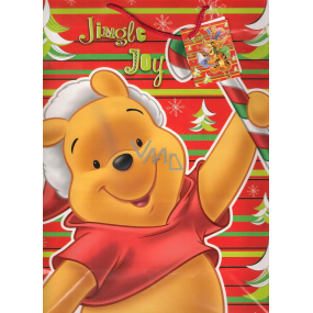 Ditipo Gift paper bag 26 x 13.5 x 32 cm Disney Winnie the Pooh Jingle Joy
