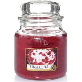 Yankee Candle Berry Trifle - Fruit Dessert with Vanilla Cream Scented Candle Classic Medium Glass 411 g