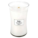 WoodWick Magnolia - Magnolia scented candle with wooden wick and glass lid large 609.5 g