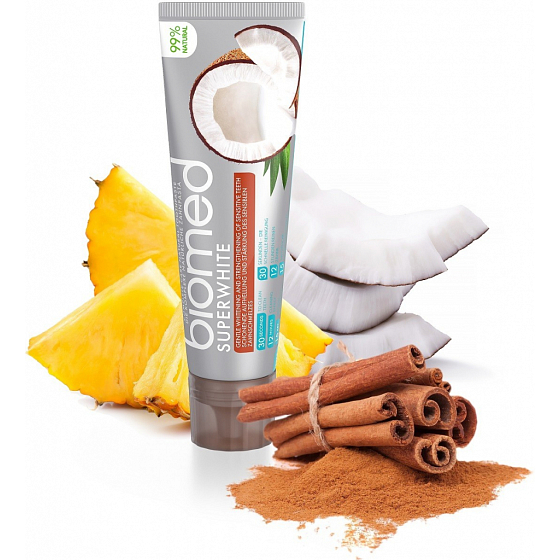 Biomed Superwhite natural coconut oil toothpaste 100 g