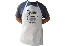 Bohemia Gifts Kitchen apron with Bistro print at Dad, length 75 cm