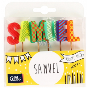 Albi Cake Candles Name - Samuel, 2.5 cm