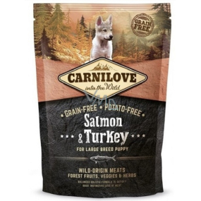 Carnilove Puppy Salmon + Turkey grain and potato free food for large breed puppies aged 3 - 30 months and adult weight over 25 kg 1,5 kg
