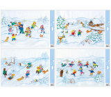 Non-adhesive window film colorful Czech winter 42 x 30 cm