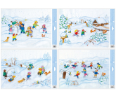 Non-adhesive window film colorful Czech winter 42 x 30 cm