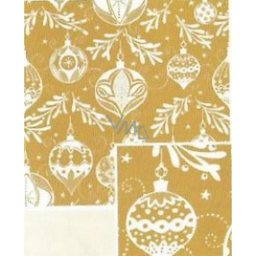 Nekupto Gift wrapping paper 70 x 200 cm Christmas Golden with white flasks