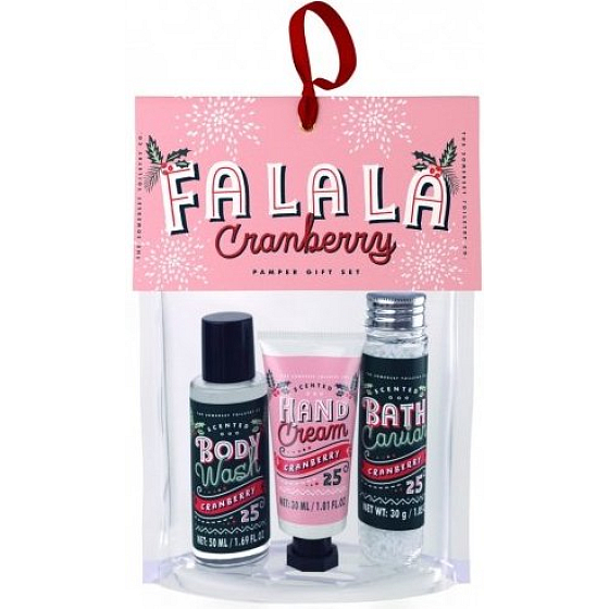 Somerset Toiletry Cranberry bath pearls 30 g + shower gel 50 ml + hand cream 30 ml, cosmetic set