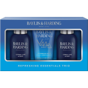 Baylis & Harding Men´s Citrus Lime & Mint cleansing gel for body and hair 100 ml + cleansing gel for skin 100 ml + aftershave 50 ml, cosmetic set for men