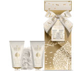 Grace Cole Warm Vanilla & Sweet Almond cleansing gel 100 ml + body lotion 100 ml + cleansing sponge, cosmetic set for women