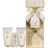 Grace Cole Warm Vanilla & Sweet Almond shower gel 100 ml + body lotion 100 ml + bath sponge, cosmetic set for women