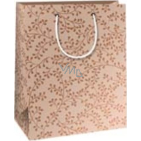 Ditipo Gift paper bag 18 x 10 x 22.7 cm Christmas copper - brown twigs