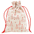 Fabric bag shiny trees 13 x 18 cm