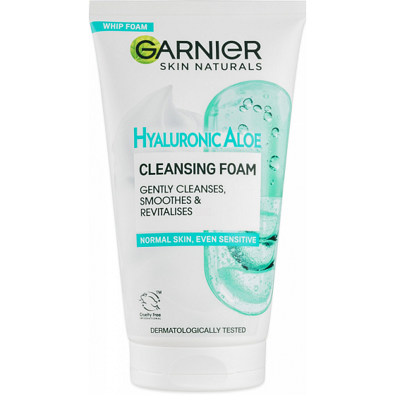 Garnier Skin Naturals Hyaluronic Aloe Foam Cleansing Foam for normal skin including sensitive skin 150 ml
