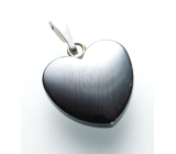 Hematite Heart Pendant natural stone 1,5 cm 1 piece, healthy blood stone